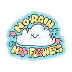 Big Moods 'No Rain No Flowers' Vinyl Sticker