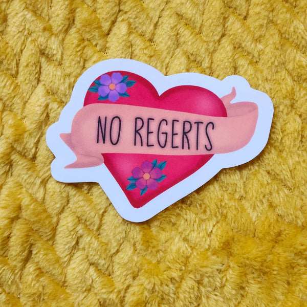 *NEW* Luxe Trauma 'No Regerts' Vinyl Sticker