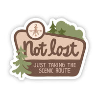 Big Moods 'Not Lost, Just Taking the Scenic Route' Vinyl Sticker