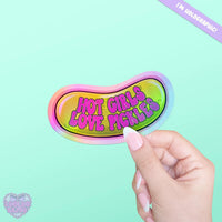 *NEW* LooLooKazoo 'Hot Girls Love Pickles' Holographic Vinyl Sticker