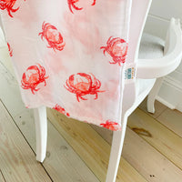 *COMING SOON* Little Hometown Muslin Swaddle Blanket - Pink Crab