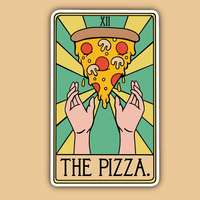 Indigo Maiden 'The Pizza' Tarot Card Vinyl Sticker