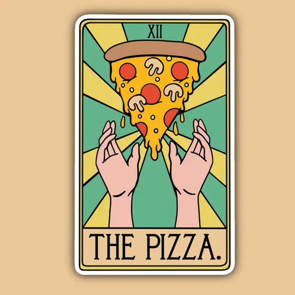 Indigo Maiden 'The Pizza' Tarot Card Vinyl Sticker