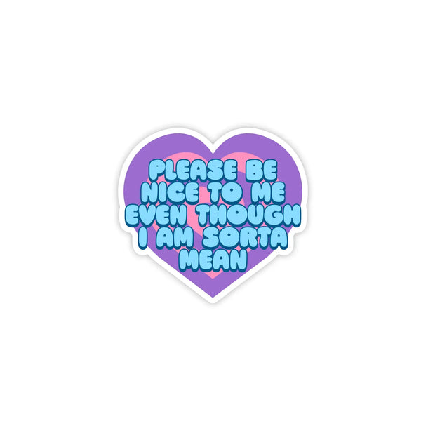 *NEW* Krystan Saint Cat 'Please Be Nice To Me' Mini Vinyl Sticker