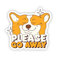 Big Moods 'Please Go Away' Vinyl Sticker
