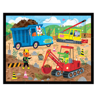 *NEW* Mudpuppy Construction Site 12-Piece Pouch Puzzle