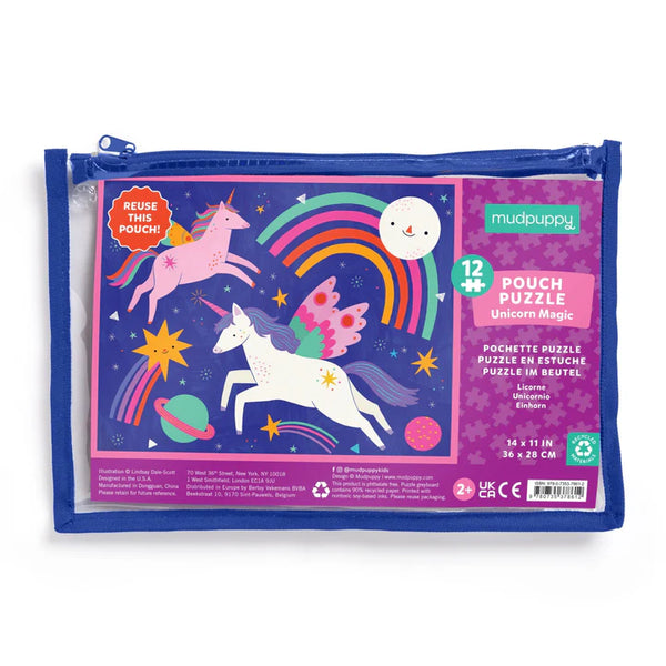 *NEW* Mudpuppy Unicorn Magic 12-Piece Pouch Puzzle