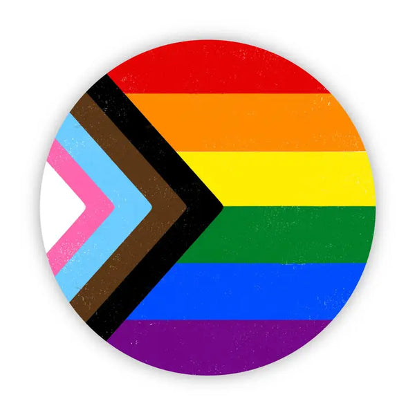 Big Moods Pride Flag Circle Vinyl Sticker