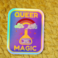 *NEW* Luxe Trauma 'Queer Magic' Holographic Vinyl Sticker
