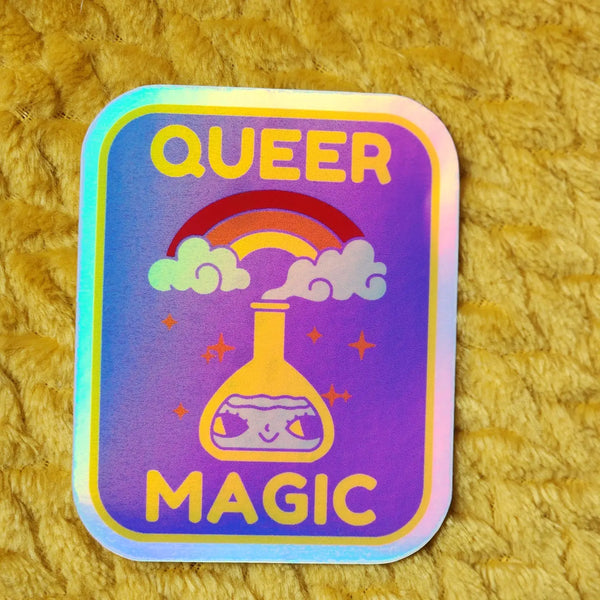*NEW* Luxe Trauma 'Queer Magic' Holographic Vinyl Sticker