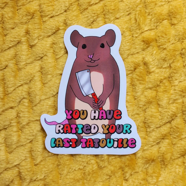 *NEW* Luxe Trauma 'You Have Ratted Your Last Tatouille' Vinyl Sticker