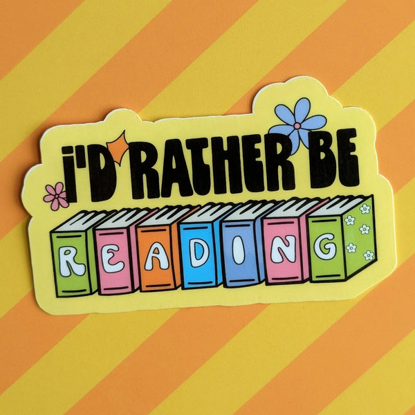 *NEW* Luxe Trauma 'I'd Rather Be Reading' Vinyl Sticker