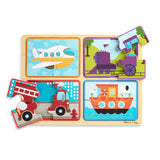 Melissa & Doug Natural Play Wooden Puzzle - Ready, Set, Go