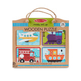 Melissa & Doug Natural Play Wooden Puzzle - Ready, Set, Go