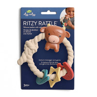Itzy Ritzy Ritzy Rattle Silicone Teether - Highland Cow