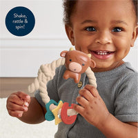 Itzy Ritzy Ritzy Rattle Silicone Teether - Highland Cow