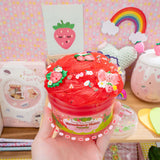 *NEW* Kawaii Slime Company Strawberry Fields Forever Glitter Signature Dome™ Slime