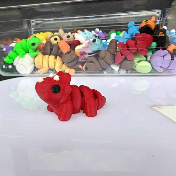 *NEW* Ruby's Dragons Tiny 3D Printed Triceratops Fidgets