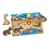 Melissa & Doug Safari Wooden Peg Puzzle