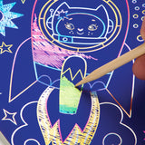 *NEW* Mudpuppy Cosmic Galaxy Scratch Magic Scratch & Sparkle Art Kit