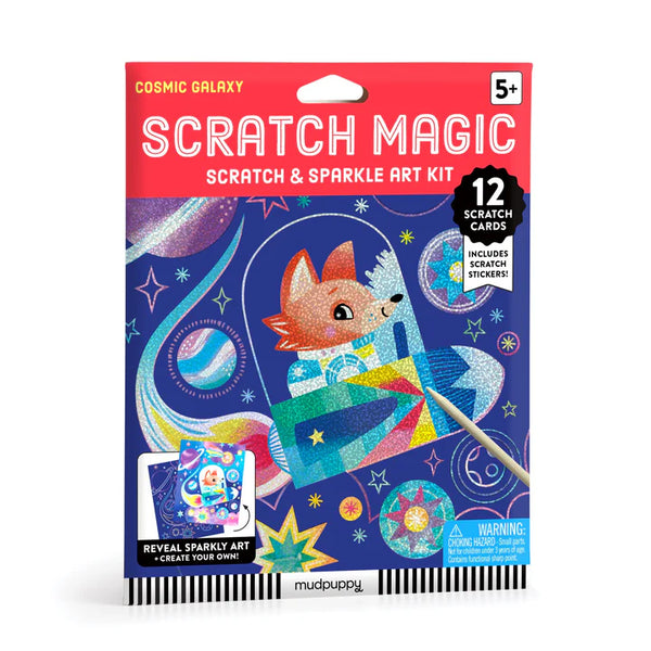 *NEW* Mudpuppy Cosmic Galaxy Scratch Magic Scratch & Sparkle Art Kit