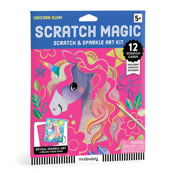 *NEW* Mudpuppy Unicorn Glam Scratch Magic Scratch & Sparkle Art Kit