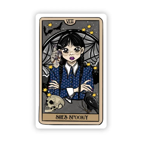 Big Moods 'She's Spooky' Tarot Card Vinyl Sticker