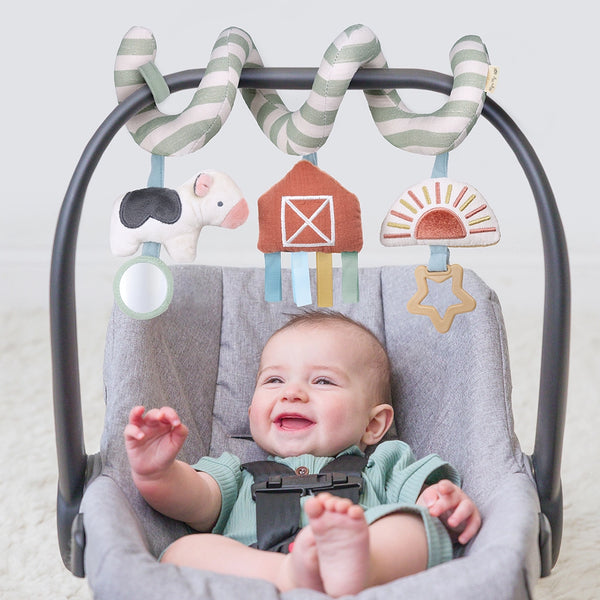 Itzy Ritzy Itzy Bitzy Spiral Car Seat Activity Toy - Farm