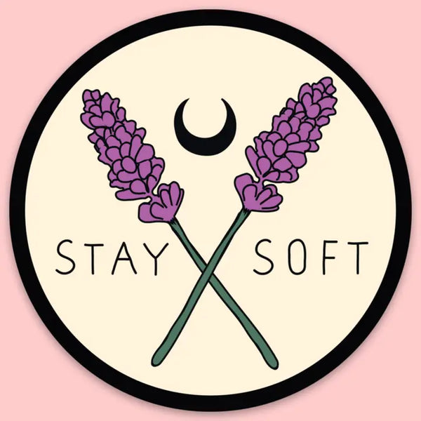 Tender Ghost 'Stay Soft' Round Vinyl Sticker