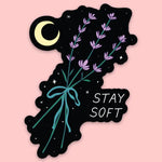 Tender Ghost 'Stay Soft' Moon Vinyl Sticker
