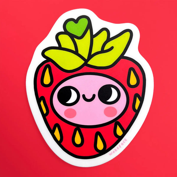 *NEW* Wokeface Strawbebby Vinyl Sticker