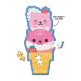 *NEW* Mudpuppy Scratch & Sniff 48 Piece Mini Puzzle: Strawberry Cat Cone