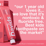 *NEW* Davids Kids + Adults Premium Toothpaste - Strawberry Watermelon