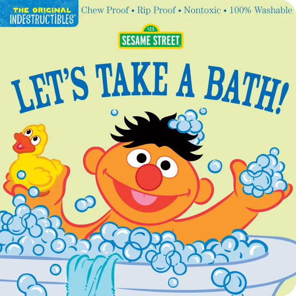*NEW* Indestructibles Books - Sesame Street: Let's Take a Bath!
