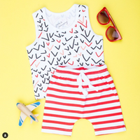 *FINAL SALE* June and January Racer Tank Top - Ballot