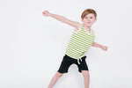 *FINAL SALE* June and January Racer Tank Top - Avocado Stripe