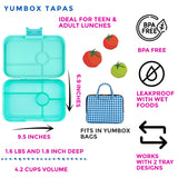 *NEW* Yumbox Tapas 5-Compartment Leakproof Bento Box - True Blue with Jungle Tray