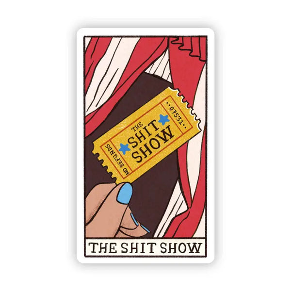 Big Moods 'The Shit Show' Tarot Card Vinyl Sticker