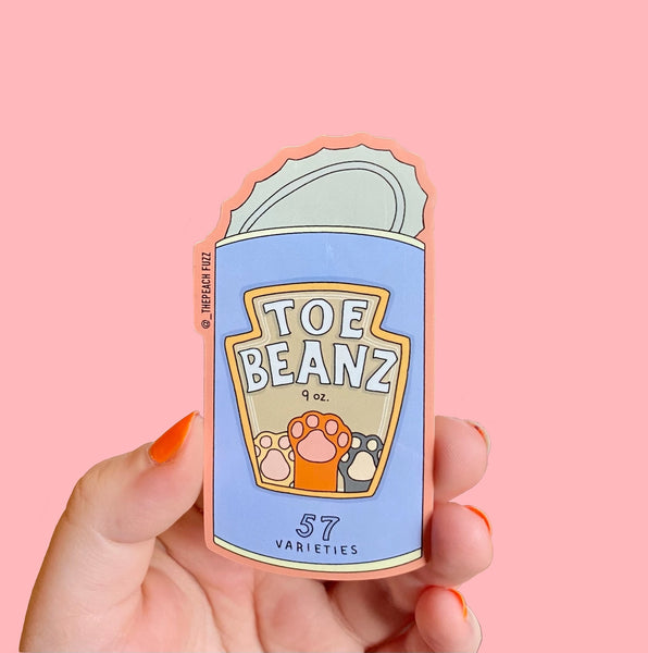*NEW* The Peach Fuzz 'Toe Beanz' Vinyl Sticker