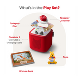 *NEW* Tonies - Disney Winnie the Pooh Toniebox 2 Full Play Set - Sunset Red