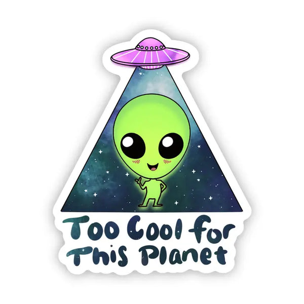 Big Moods 'Too Cool For This Planet' Vinyl Sticker