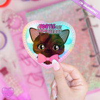 *NEW* LooLooKazoo Cat Lover Holographic Vinyl Stickers