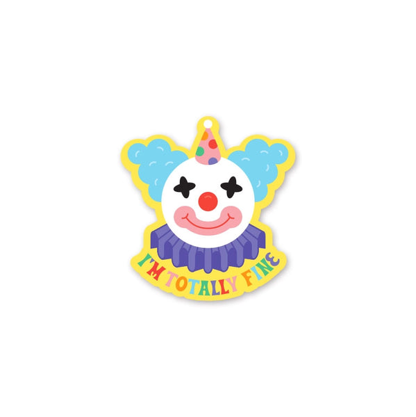 *NEW* Krystan Saint Cat 'I'm Totally Fine' Clown Mini Vinyl Sticker
