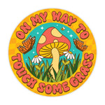 *NEW* Krystan Saint Cat 'On My Way to Touch Some Grass' Vinyl Sticker