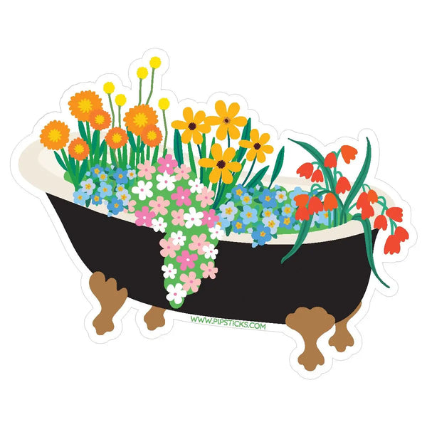 *NEW* Pipsticks Tub of Blooms Vinyl Sticker