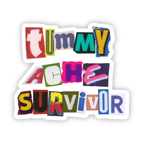 Big Moods 'Tummy Ache Survivor' Vinyl Sticker