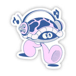 Big Moods Turtle Listening to Music Vinyl Sticker