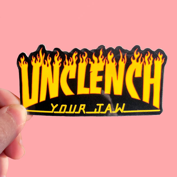 *NEW* The Peach Fuzz 'Unclench Your Jaw' Vinyl Sticker