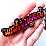 *NEW* Krystan Saint Cat 'Unhinged' Prismatic Vinyl Sticker