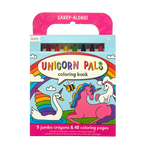 Ooly Carry Along Coloring Book and Crayon Kit - Unicorn Pals